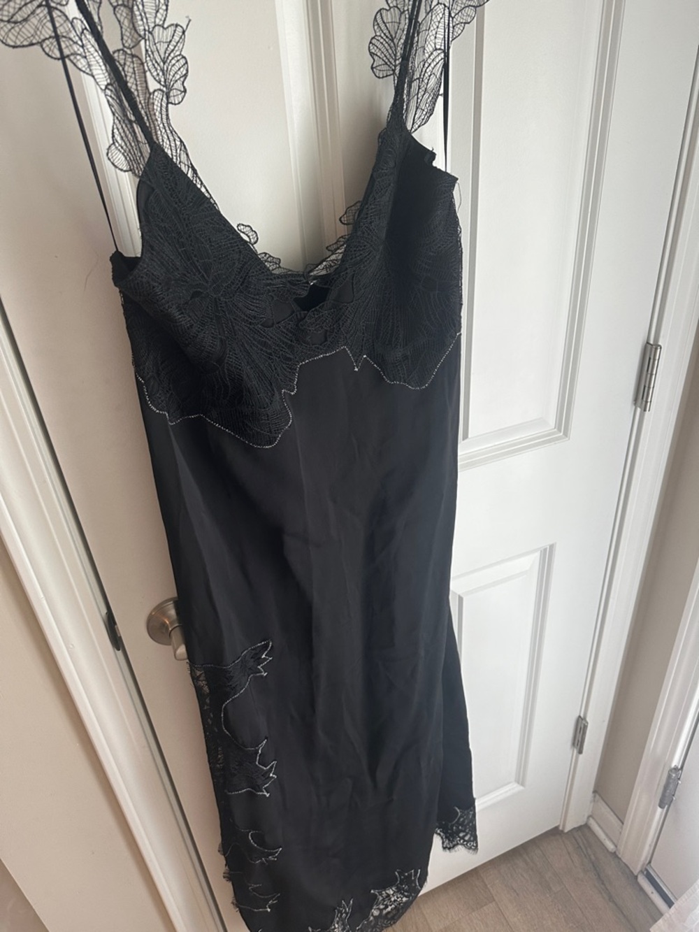 NWOT ZARA AW24 ZW COLLECTION LACE TRIM BRIEF DRESS 8369/515 BLACK LINGERIE DRESS - Picture 15 of 15